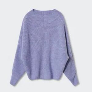 Mango Chunky Knit Sweater in Purple